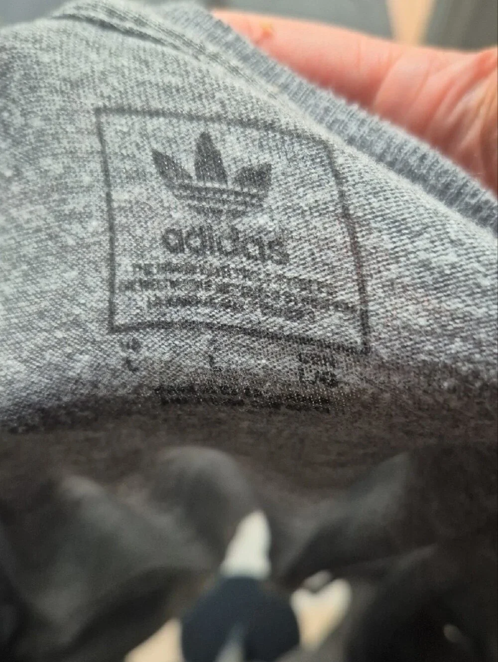 adidas Grey Short-Sleeve Tee with Red 'N' Graphic